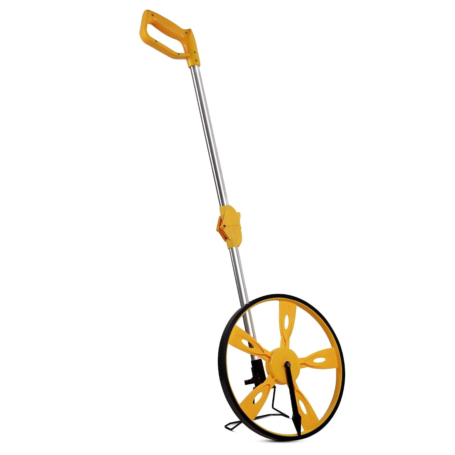 Jawsons Measuring Wheel 10,000 Mtrs, Professional Distance Measuring Wheel with 1 Meter Circumference Rubber Wheel, Foldable Aluminium Handle, Reset Knob & Kickstand for Construction, Road Surveying, Landscaping & Engineering